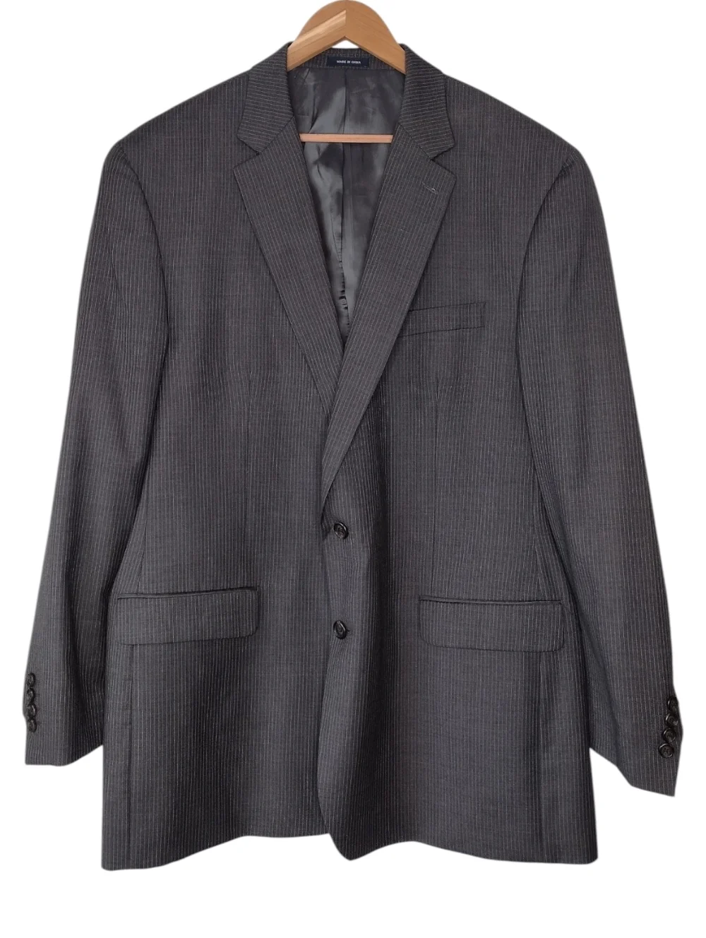 Ralph Lauren Gray Pinstripe Business Office Sport Coats Blazer Sz 40L